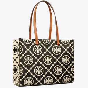 Tory Burch Black and White Logo Tote